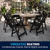 image:imageFlash Furniture Hercules Series Folding Chair  White Resin  Set of 4 800LB Weight Capacity Comfortable Event Chair  Light Weight Folding ChairBlack
