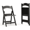 image:imageFlash Furniture Hercules Series Folding Chair  White Resin  Set of 4 800LB Weight Capacity Comfortable Event Chair  Light Weight Folding ChairBlack