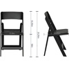 image:imageFlash Furniture Hercules Series Folding Chair  White Resin  Set of 4 800LB Weight Capacity Comfortable Event Chair  Light Weight Folding ChairBlack
