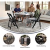image:imageFlash Furniture Hercules Series Folding Chair  White Resin  Set of 4 800LB Weight Capacity Comfortable Event Chair  Light Weight Folding ChairBlack