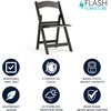 image:imageFlash Furniture Hercules Series Folding Chair  White Resin  Set of 4 800LB Weight Capacity Comfortable Event Chair  Light Weight Folding ChairBlack