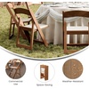 image:imageFlash Furniture Hercules Series Folding Chair  White Resin  Set of 4 800LB Weight Capacity Comfortable Event Chair  Light Weight Folding ChairChestnut