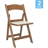 image:imageFlash Furniture Hercules Series Folding Chair  White Resin  Set of 4 800LB Weight Capacity Comfortable Event Chair  Light Weight Folding ChairChestnut