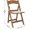 image:imageFlash Furniture Hercules Series Folding Chair  White Resin  Set of 4 800LB Weight Capacity Comfortable Event Chair  Light Weight Folding ChairChestnut