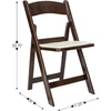 image:imageFlash Furniture Hercules Series Folding Chair  White Resin  Set of 4 800LB Weight Capacity Comfortable Event Chair  Light Weight Folding ChairDark Brown