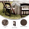 image:imageFlash Furniture Hercules Series Folding Chair  White Resin  Set of 4 800LB Weight Capacity Comfortable Event Chair  Light Weight Folding ChairDark Brown