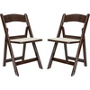 image:imageFlash Furniture Hercules Series Folding Chair  White Resin  Set of 4 800LB Weight Capacity Comfortable Event Chair  Light Weight Folding ChairDark Brown