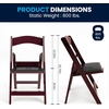 image:imageFlash Furniture Hercules Series Folding Chair  White Resin  Set of 4 800LB Weight Capacity Comfortable Event Chair  Light Weight Folding ChairRed Mahogany