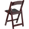 image:imageFlash Furniture Hercules Series Folding Chair  White Resin  Set of 4 800LB Weight Capacity Comfortable Event Chair  Light Weight Folding ChairRed Mahogany