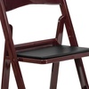 image:imageFlash Furniture Hercules Series Folding Chair  White Resin  Set of 4 800LB Weight Capacity Comfortable Event Chair  Light Weight Folding ChairRed Mahogany