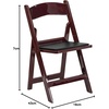image:imageFlash Furniture Hercules Series Folding Chair  White Resin  Set of 4 800LB Weight Capacity Comfortable Event Chair  Light Weight Folding ChairRed Mahogany