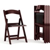 image:imageFlash Furniture Hercules Series Folding Chair  White Resin  Set of 4 800LB Weight Capacity Comfortable Event Chair  Light Weight Folding ChairRed Mahogany