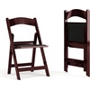 image:imageFlash Furniture Hercules Series Folding Chair  White Resin  Set of 4 800LB Weight Capacity Comfortable Event Chair  Light Weight Folding ChairRed Mahogany