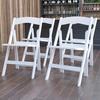 image:imageFlash Furniture Hercules Series Folding Chair  White Resin  Set of 4 800LB Weight Capacity Comfortable Event Chair  Light Weight Folding ChairWhite