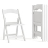 image:imageFlash Furniture Hercules Series Folding Chair  White Resin  Set of 4 800LB Weight Capacity Comfortable Event Chair  Light Weight Folding ChairWhite