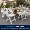 image:imageFlash Furniture Hercules Series Folding Chair  White Resin  Set of 4 800LB Weight Capacity Comfortable Event Chair  Light Weight Folding ChairWhite