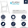 image:imageFlash Furniture Hercules Series Folding Chair  White Resin  Set of 4 800LB Weight Capacity Comfortable Event Chair  Light Weight Folding ChairWhite
