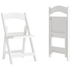 image:imageFlash Furniture Hercules Series Folding Chair  White Resin  Set of 4 800LB Weight Capacity Comfortable Event Chair  Light Weight Folding ChairWhite