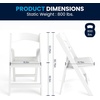 image:imageFlash Furniture Hercules Series Folding Chair  White Resin  Set of 4 800LB Weight Capacity Comfortable Event Chair  Light Weight Folding ChairWhite