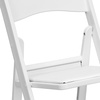image:imageFlash Furniture Hercules Series Folding Chair  White Resin  Set of 4 800LB Weight Capacity Comfortable Event Chair  Light Weight Folding ChairWhite