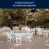 image:imageFlash Furniture Hercules Series Folding Chair  White Resin  Set of 4 800LB Weight Capacity Comfortable Event Chair  Light Weight Folding ChairWhite