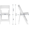image:imageFlash Furniture Hercules Series Folding Chair  White Resin  Set of 4 800LB Weight Capacity Comfortable Event Chair  Light Weight Folding ChairWhite