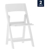 image:imageFlash Furniture Hercules Series Folding Chair  White Resin  Set of 4 800LB Weight Capacity Comfortable Event Chair  Light Weight Folding ChairWhite