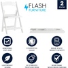 image:imageFlash Furniture Hercules Series Folding Chair  White Resin  Set of 4 800LB Weight Capacity Comfortable Event Chair  Light Weight Folding ChairWhite