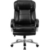 image:imageFlash Furniture Hercules Series LeatherSoft Swivel Office Chair with Loop Arms Ergonomic HighBack Executive Chair with Padded Seat and Arms BlackBlack Leathersoft