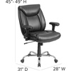 image:imageFlash Furniture Hercules Series LeatherSoft Swivel Office Chair with Loop Arms Ergonomic HighBack Executive Chair with Padded Seat and Arms BlackBlack Leathersoft