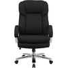 image:imageFlash Furniture Hercules Series LeatherSoft Swivel Office Chair with Loop Arms Ergonomic HighBack Executive Chair with Padded Seat and Arms BlackBlack Fabric