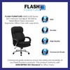 image:imageFlash Furniture Hercules Series LeatherSoft Swivel Office Chair with Loop Arms Ergonomic HighBack Executive Chair with Padded Seat and Arms BlackBlack Fabric