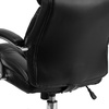 image:imageFlash Furniture Hercules Series LeatherSoft Swivel Office Chair with Loop Arms Ergonomic HighBack Executive Chair with Padded Seat and Arms BlackBlack Leathersoft