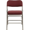 image:imageFlash Furniture Hercules Series Metal Folding Chair with Cushioned Seat Fabric Upholstered Event Chair with 300lb Static Weight Capacity GrayBurgundy FabricGray Frame