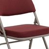 image:imageFlash Furniture Hercules Series Metal Folding Chair with Cushioned Seat Fabric Upholstered Event Chair with 300lb Static Weight Capacity GrayBurgundy FabricGray Frame