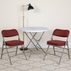image:imageFlash Furniture Hercules Series Metal Folding Chair with Cushioned Seat Fabric Upholstered Event Chair with 300lb Static Weight Capacity GrayBurgundy FabricGray Frame