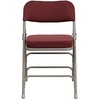 image:imageFlash Furniture Hercules Series Metal Folding Chair with Cushioned Seat Fabric Upholstered Event Chair with 300lb Static Weight Capacity GrayBurgundy FabricGray Frame