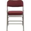 image:imageFlash Furniture Hercules Series Metal Folding Chair with Cushioned Seat Fabric Upholstered Event Chair with 300lb Static Weight Capacity GrayBurgundy FabricGray Frame