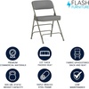 image:imageFlash Furniture Hercules Series Metal Folding Chair with Cushioned Seat Fabric Upholstered Event Chair with 300lb Static Weight Capacity GrayGray FabricGray Frame