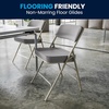 image:imageFlash Furniture Hercules Series Metal Folding Chair with Cushioned Seat Fabric Upholstered Event Chair with 300lb Static Weight Capacity GrayGray FabricGray Frame