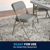 image:imageFlash Furniture Hercules Series Metal Folding Chair with Cushioned Seat Fabric Upholstered Event Chair with 300lb Static Weight Capacity GrayGray FabricGray Frame
