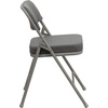 image:imageFlash Furniture Hercules Series Metal Folding Chair with Cushioned Seat Fabric Upholstered Event Chair with 300lb Static Weight Capacity GrayGray FabricGray Frame