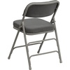 image:imageFlash Furniture Hercules Series Metal Folding Chair with Cushioned Seat Fabric Upholstered Event Chair with 300lb Static Weight Capacity GrayGray FabricGray Frame