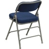 image:imageFlash Furniture Hercules Series Metal Folding Chair with Cushioned Seat Fabric Upholstered Event Chair with 300lb Static Weight Capacity GrayNavy FabricGray Frame