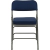 image:imageFlash Furniture Hercules Series Metal Folding Chair with Cushioned Seat Fabric Upholstered Event Chair with 300lb Static Weight Capacity GrayNavy FabricGray Frame