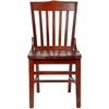 image:imageFlash Furniture Hercules Series School House Back Wood Restaurant Chair Classic Armless Dining Chair for RestaurantsKitchens Mahogany Wood FinishMahogany