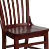 image:imageFlash Furniture Hercules Series School House Back Wood Restaurant Chair Classic Armless Dining Chair for RestaurantsKitchens Mahogany Wood FinishMahogany