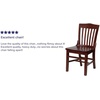 image:imageFlash Furniture Hercules Series School House Back Wood Restaurant Chair Classic Armless Dining Chair for RestaurantsKitchens Mahogany Wood FinishMahogany