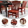 image:imageFlash Furniture Hercules Series School House Back Wood Restaurant Chair Classic Armless Dining Chair for RestaurantsKitchens Mahogany Wood FinishMahogany