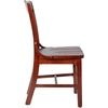 image:imageFlash Furniture Hercules Series School House Back Wood Restaurant Chair Classic Armless Dining Chair for RestaurantsKitchens Mahogany Wood FinishMahogany